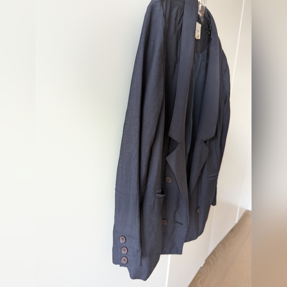 Silence + Noise Navy Oversized Blazer Size XS - Picture 6 of 7